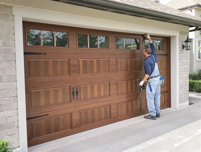 Custom garage door showcase by Darien Garage Door Repair in Darien