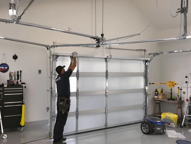 Darien Garage Door Repair certified team performing precision garage door installation in Darien