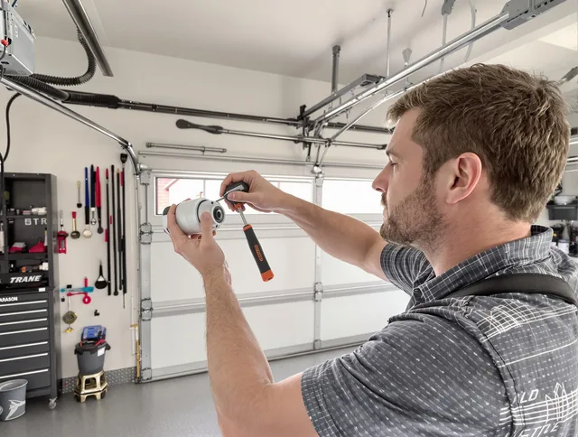 Garage door opener repair service by Darien Garage Door Repair in Darien