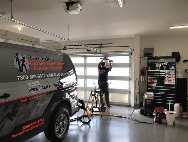 Darien Garage Door Repair team performing same-day garage door repair in Darien