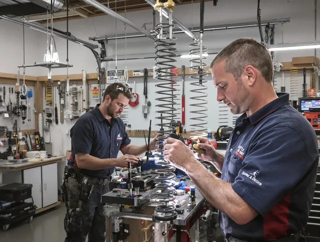 Garage door spring repair service by Darien Garage Door Repair in Darien